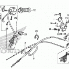 CMX250X Рычаги,тросы и рулевые переключатели
