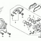 VFR800F Задний суппорт