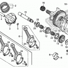 CBR1000RA Коленчатый вал и поршни