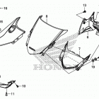 CBR500R Верхний обтекатель