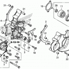 VFR800F Water pump@clutch slave  cylinder
