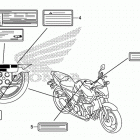 CB1000R Лейбл предостережения