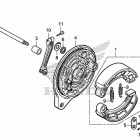 VT750C2B Задний тормоз