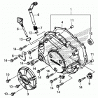 GROM125 (MSX125E) Крышка картера правая