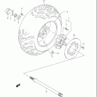 LT F500F VINSON 4x4 MANUAL Right rear wheel (model k6 / k7)