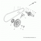 N14CCC/CCV/TCA CHIEF CLASSIC/CHIEF VINTAGE/CHIEFTAIN ALL OPTIONS Drive train, drive sprocket, belt and guard - n14c...