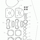 N121C/V/D CHIEF CLASSIC/VINTAGE/DARK HORSE ALL OPTIONS Engine, top engine gasket kit - n121c  /  v  /  d ...