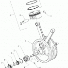 N121C/V/D CHIEF CLASSIC/VINTAGE/DARK HORSE ALL OPTIONS Engine, pistons and crankshaft - n121c  /  v  /  d...