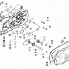 ATV 150 UTILITY RED Left crankcase and cover assembly