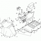 WILDCAT 4 GREEN Front console and floor panel assembly