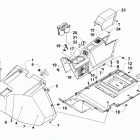 WILDCAT 4X LTD RED Front console and floor panel assembly