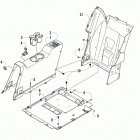 WILDCAT 4 GREEN Rear console and floor panel assembly