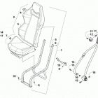 WILDCAT 4X BLUE Rear seat assembly