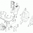 PROWLER 550 XT GREEN Console and floor panel assembly