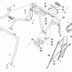 PROWLER 550 XT GREEN Rops and taillight assembly