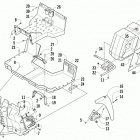 Prowler HDX Console, floor panel & storage box assembly