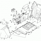 Wildcat X Console and floor panel assembly
