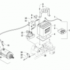 Wildcat 4 Battery and starter motor assembly