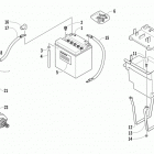 Prowler HDX Battery and starter motor assembly