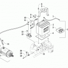 Wildcat Battery and starter motor assembly