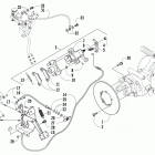 Prowler 650 XT Rear and parking brake assembly