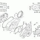 Prowler XTX Clutch  /  v-belt  /  magneto cover assembly