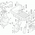 Prowler XTX Rear body panel and cargo box assembly