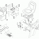 Prowler Seat, battery, and tool kit assembly