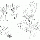 Prowler XT Seat, battery, and tool kit assembly