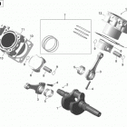 Commander MAX 1000_DPS, XT 01- crankshaft, piston and cylinder _02r1430