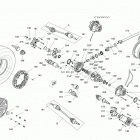 Commander STD, XT, 800R EFI 07- drive system, front std and xt