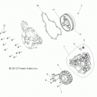 A16DAE87AL  900 ACE EFI EPS Engine, stator and cover