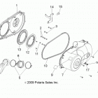 R16RAA76AA/AJ RGR 800 6X6 Drive train, clutch cover