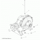 R13WH90DG RANGER CREW 900 DIESEL Drive train, rear gearcase mounting
