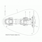 R13TH90DG RANGER 900 DIESEL Drive train, rear prop shaft