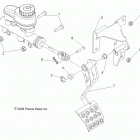 R16RAA76AA/AJ RGR 800 6X6 Brakes, pedal and master cylinder mounting