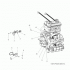 R13UH88/UH9E RANGER 900 XP ALL OPTIONS Engine, cooling, thermostat and bypass