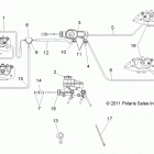 R16RAA76AA/AJ RGR 800 6X6 Brakes, lines and master cylinder