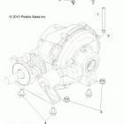 R13TH90DG RANGER 900 DIESEL Drive train, rear gearcase mounting