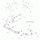 R14RH57AA/AC/AR/6EAZ RANGER 570 EFI Engine, exhaust system