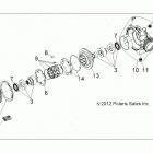 A16DAA57A5/A7/L2/E57A9/E57AM  ACE 570 EFI Drive train, front gearcase internals