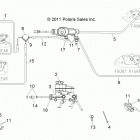 R14WH76AA RANGER 800 CREW Brakes, lines and master cylinder