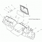 R13TH76/7E RANGER 800 EFI Body, glove box storage