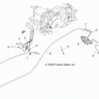 R14WH76AA RANGER 800 CREW Brakes, park brake asm.