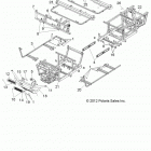 R13WH90DG RANGER CREW 900 DIESEL Chassis, frame and front bumper
