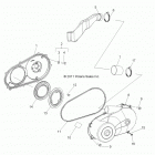 R13WH50AG/AH/AR/AX RANGER 500 CREW MIDSIZE Drive train, clutch cover
