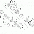 ZR 5000 LXR Задняя  подвеска, передний амортизатор