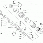 XF 9000 Cross Tour Задняя  подвеска, передний амортизатор