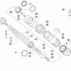 Sno Pro 500 Задняя  подвеска, передний амортизатор