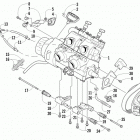 Sno Pro 500 Опора двигателя и вариатор